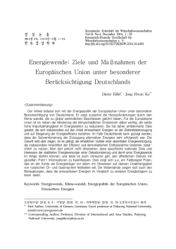 Ziele und Maßnahmen der Europäischen Union unter besonderer