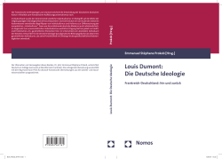 Louis Dumont: Die Deutsche Ideologie