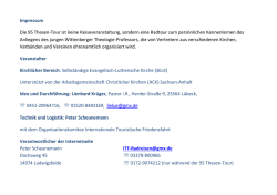 Impressum Die 95 Thesen-Tour ist keine Reiseveranstaltung