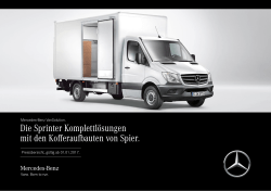 Die Sprinter Komplettlösungen mit den - Mercedes-Benz