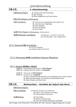 Gottesdienstordnung