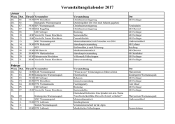 Veranstaltungskalender 2017