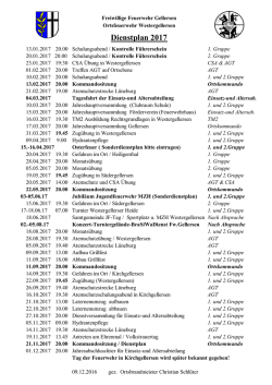 Dienstplan 2017 online - Freiwillige Feuerwehr Westergellersen