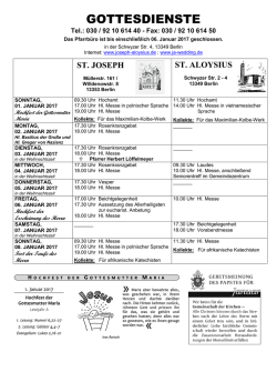gottesdienste - St. Joseph