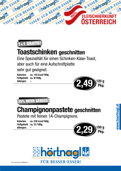 Eine Spezialit&auml;t f&uuml;r einen Schinken-K&auml;se