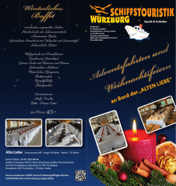 an Bord der „ALTEN LIEBE“ - Schiffstouristik Würzburg