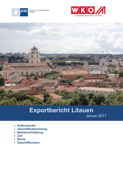 Exportbericht Litauen - Außenwirtschaftsportal Bayern
