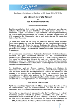 Informationen zur Sendung in einer PDF-Datei zum