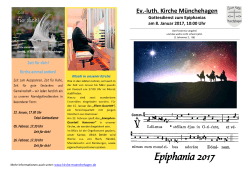 Epiphania 2017 - Ev.-luth. Kirchengemeinde Münchehagen