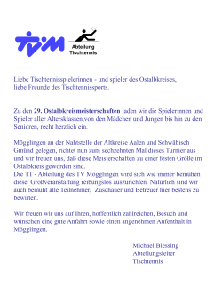 TURNIERE: Ostalbmeisterschaften in Mögglingen am 07/08 - tt-top