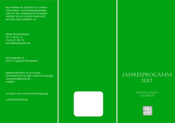 Jahresprogramm 2017 - Atelier Brandt