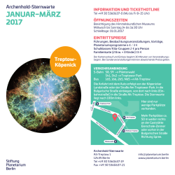 März 2017 - Stiftung Planetarium Berlin
