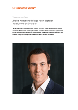Insuretech-Branche hat Fortschritt bei offener