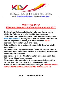 Halbmarathon - LAC Klagenfurt