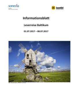 Informationsblatt Leserreise Baltikum 01.07.2017