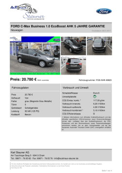Inserat drucken - Autohaus Stauner in Cham