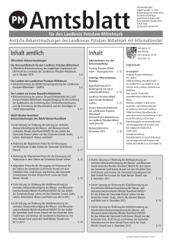Amtsblatt für den Landkreis Potsdam