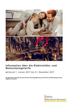 Information &uuml;ber die Elektrizit&auml;ts