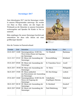 Die Sternsinger kommen