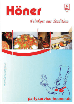 Büffet - Fleischerei und Partyservice Höner