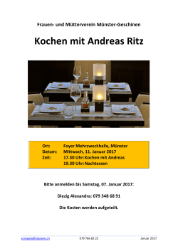 Kochen mit Andreas Ritz