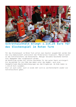 Schrottwichteln bringt 1.114,25 Euro für das