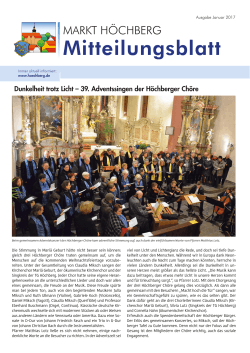 Ausgabe 01/17 - Mitteilungsblatt Höchberg