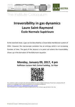 Irreversibility in gas dynamics