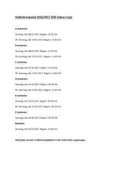 Hallenkreispokal 2016/2017 (SSK Indoor-Cup)