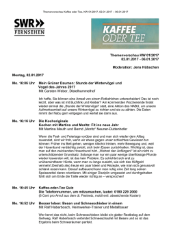 Die Woche mit Jens H&uuml;bschen