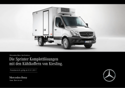 Die Sprinter Komplettl&ouml;sungen mit den K&uuml;hlkoffern - Mercedes-Benz