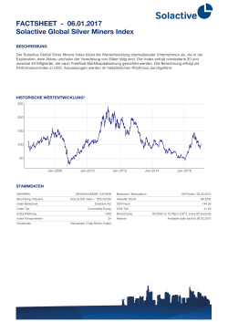 FACTSHEET - 05.01.2017 Solactive Global Silver Miners Index