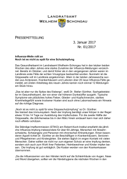Influenza-Welle rollt an - Landratsamt Weilheim