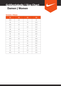 Gr&ouml;&szlig;entabelle | Size Chart Damen | Women - Bike