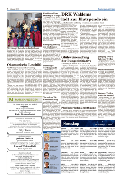 DRK Waldems l&auml;dt zur Blutspende ein