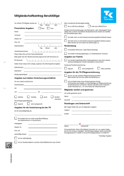 Mitgliedschaftsantrag Berufst&auml;tige