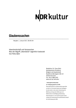 Ideenlandschaft und Versprechen