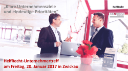 Programm Unternehmertreff Zwickau 20.01.2017
