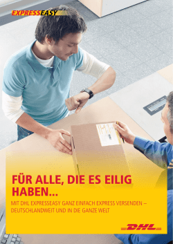 Filialbrosch&uuml;re DHL ExpressEasy