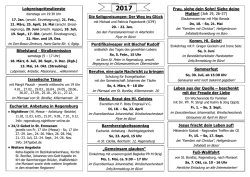 Jahresprogramm 2017 - Katholisches Evangelisationswerk