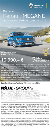 Renault MEGANE - Wahl