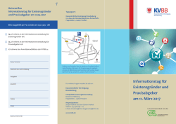 Informationstag f&uuml;r Existenzgr&uuml;nder und Praxisabgeber am 11