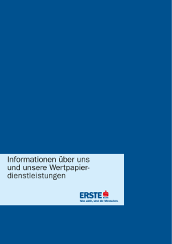 Informationen &uuml;ber uns und unsere Wertpapier