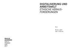 digitalisierung und arbeitswelt ethische heraus - Paulus