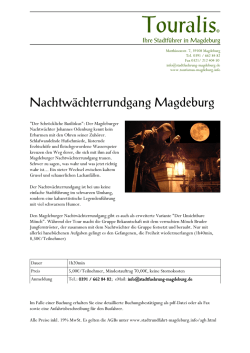 INFO Nachtw&auml;chterrundgang Magdeburg