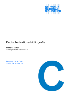 Reihe C - Katalog der Deutschen Nationalbibliothek