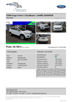 Inserat drucken - Autohaus Stauner in Cham