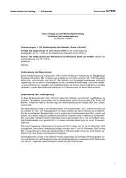 Drucksachen allgemein - Nieders&auml;chsischer Landtag