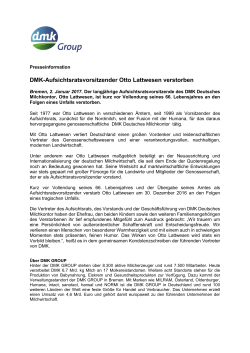 DMK-Aufsichtsratsvorsitzender Otto Lattwesen verstorben PDF