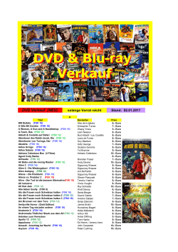 DVD Verkaufsliste